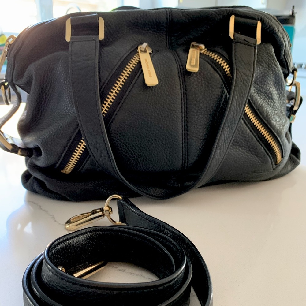Michael Kors black leather bag